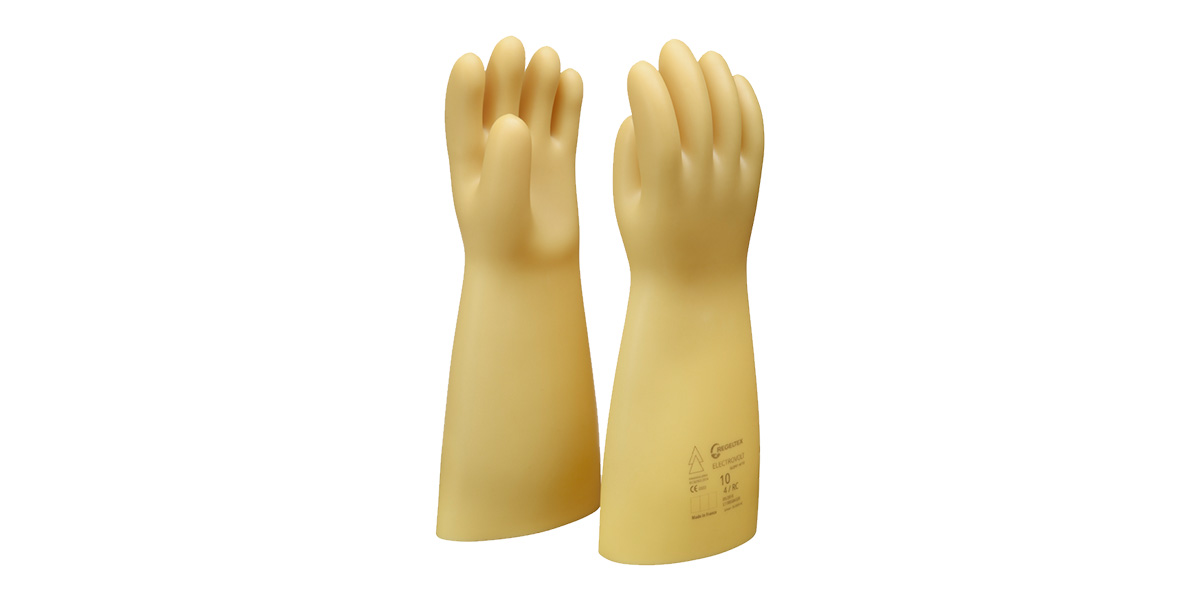 Natural rubber insulating gloves