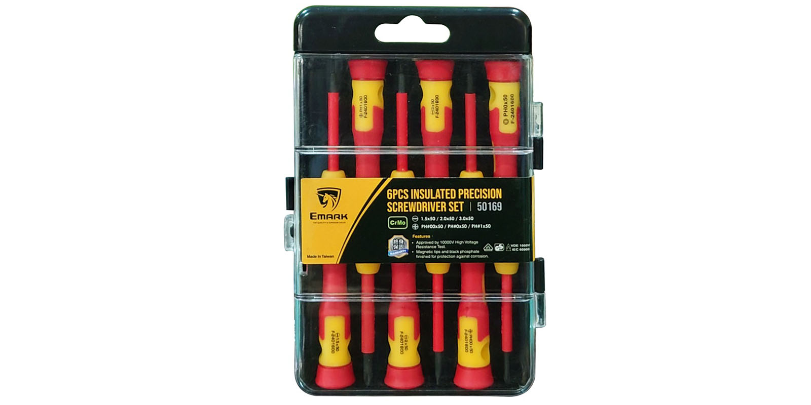 1000V VDE certifcate Insulated Precision Screwdriver, 6PCS set - 620 series